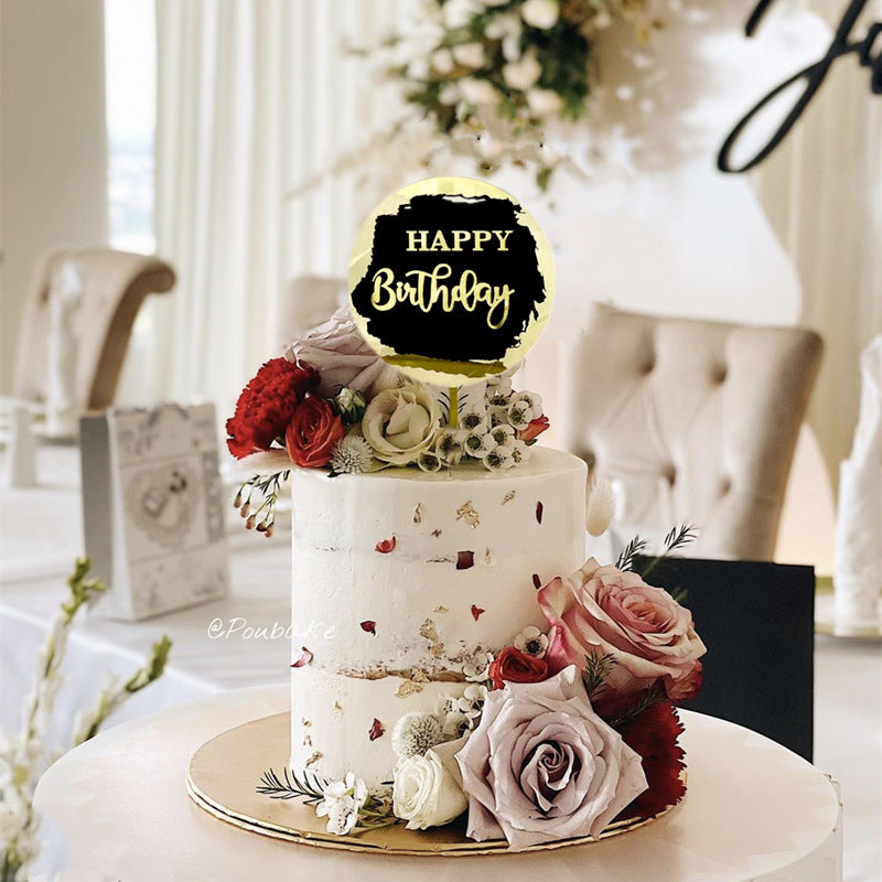 28pcs Blank Hexagon Acrylic Cake Toppers, Personalised Cake Topper, DIY Cake Topper, Cake Topper Blanks for Wedding, Birthday Festival Party Cake Decorations