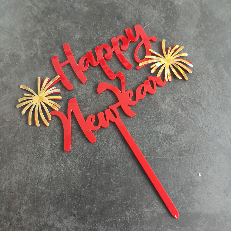24pcs 6Pcs Happy New Year Acrylic Cake Topper Cheers To The New Year Cake Toppers Hello 2024 Cake Decoration Cheers 2024 Gold Cake Decorations Cake Decor for 2024 New Years Eve Cake Supplies