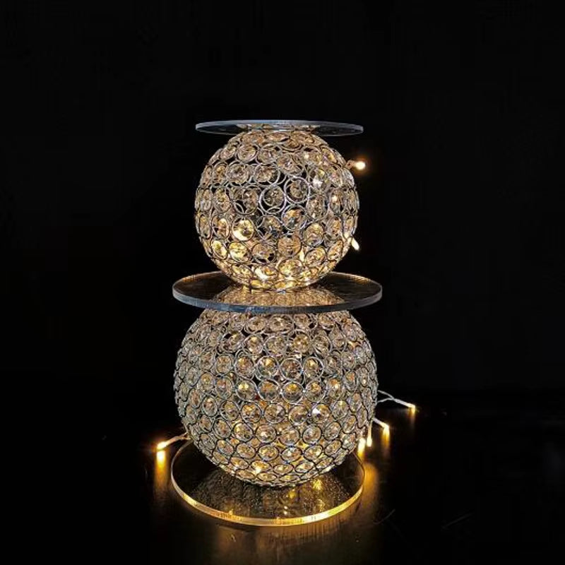 Wedding Cake Stand Table Centerpiece Crystal Round Separator Stands Set for Wedding Cake Accessories