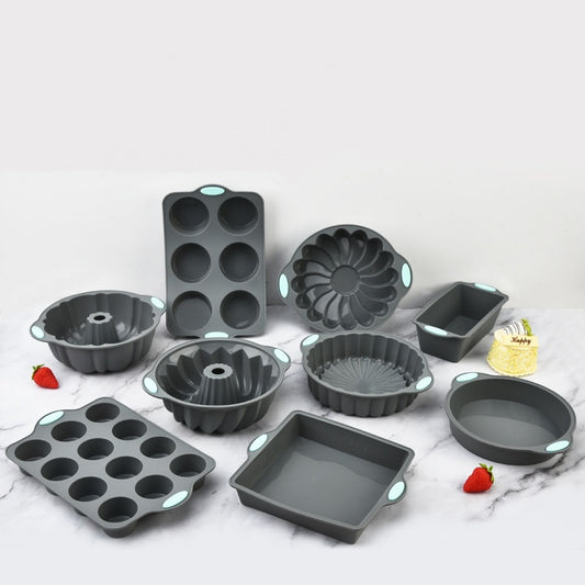 Silicone Baking Set - 9 Cake Molds