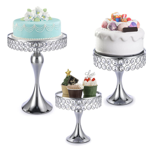 Cupcake Stands 3 Pcs Crystal Cake Stands Set Cake Holder Mirror Plates Wedding Generic Cupcake Stand Cupcake Holders Cup Cake Stand Cupcake Tray Cupcake Holder Stand