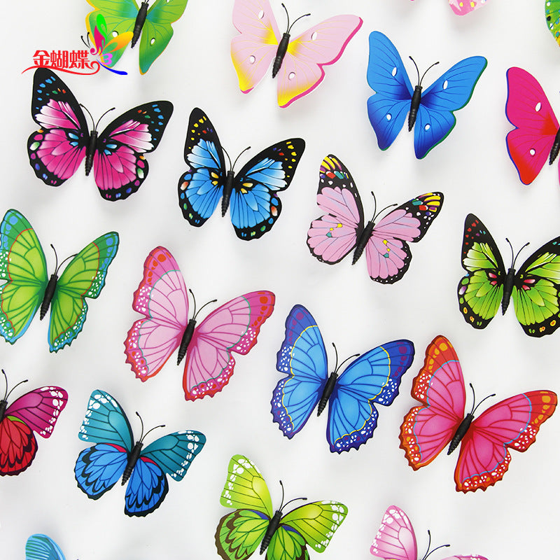 Small Butterfly Wall Stickers – Single-Layer Realistic Butterflies, Creative Magnetic Fridge Decals for Home, Garden & Gift Ideas