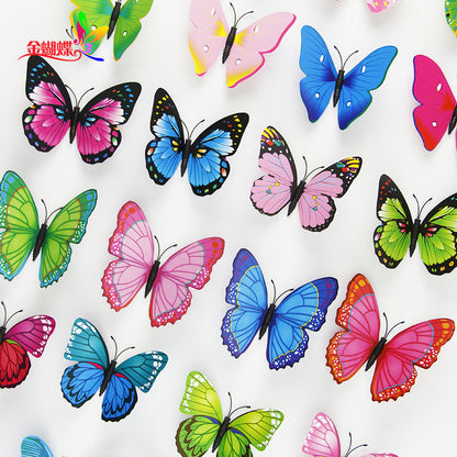 Small Butterfly Wall Stickers – Single-Layer Realistic Butterflies, Creative Magnetic Fridge Decals for Home, Garden & Gift Ideas