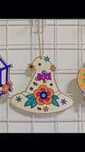 Halloween Crafts for Kids,20 Pieces Halloween Wooden Ornaments Hanging Crafts Wooden Slices for Halloween Decoration DIY Supplies