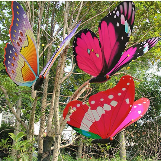 Giant 3D Decorative Butterflies - Professional Outdoor Installation for Shopping Malls, Gardens & Aerial Displays (Weatherproof Realistic Butterfly Decor - OEM Available)