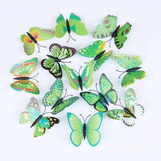 4.5cm Single-Layer Magnetic Mini Butterflies - 3D Realistic Wall Decor for Living Room, Bedroom, Dorm & Restaurant Decoration