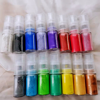 Luster Dust Edible Food Grade Edible  Dust Powder in Spray Bottle Edible Glitter Metallic Dusting Powder for Cake Decorating, Baking, Drinks, Fondant, Candy, Cookie-5g each