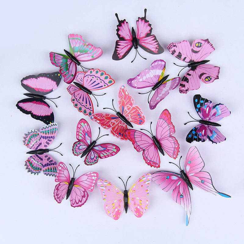 Small Butterfly Wall Stickers – Single-Layer Realistic Butterflies, Creative Magnetic Fridge Decals for Home, Garden & Gift Ideas