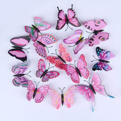 Small Butterfly Wall Stickers – Single-Layer Realistic Butterflies, Creative Magnetic Fridge Decals for Home, Garden & Gift Ideas