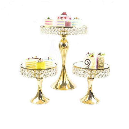 Cupcake Stands 3 Pcs Crystal Cake Stands Set Cake Holder Mirror Plates Wedding Generic Cupcake Stand Cupcake Holders Cup Cake Stand Cupcake Tray Cupcake Holder Stand