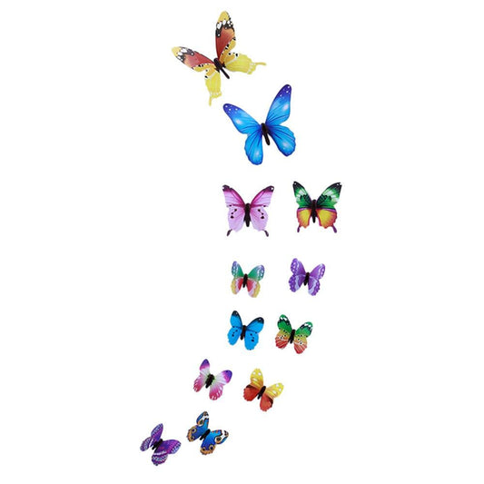 12pcs Glow in The Dark Butterfly Wall Stickers - Self-Adhesive Fluorescent Decals for Kids Room Decor, Nursery Wall Art (Night Light Decorations, Luminous Wall Decals)
