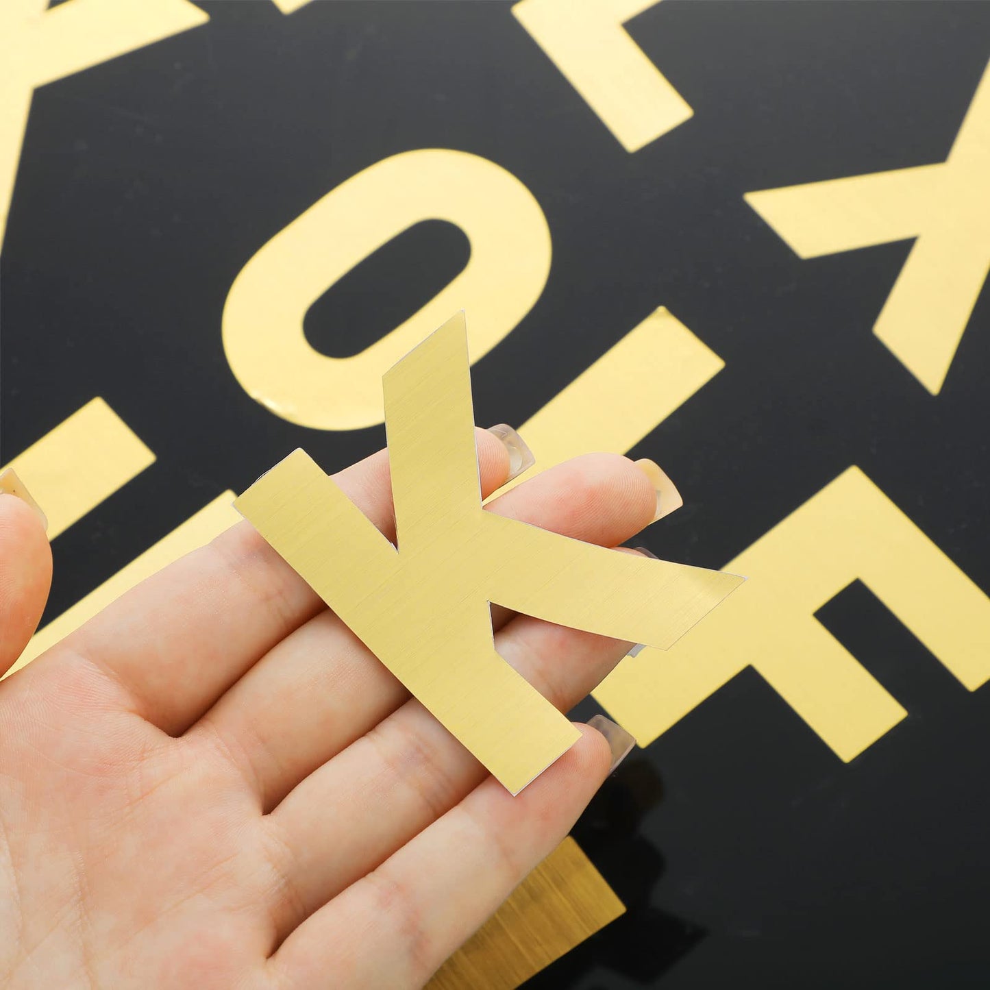 24 Sheets Letter Stickers Large Bulletin Board Letters for Classroom Poster Stickers Alphabet Label 2.5 Inch Self Adhesive Numbers for Classroom(Letter,Gold)