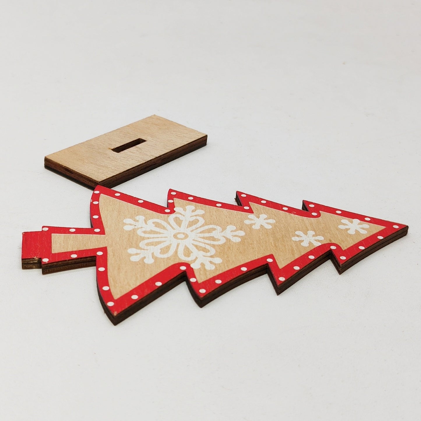 Festive Santa- - Xmas Christmas Tree Snowflake Wood Crafts Xmas Ornaments Display Props Wood Ornaments