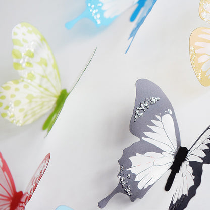 18pcs 3D Butterfly Wall Decals - Premium Dimensional Stickers for Kids' Room & Bedroom Decor (Self-Adhesive, Removable, Creative Background Wall Art)