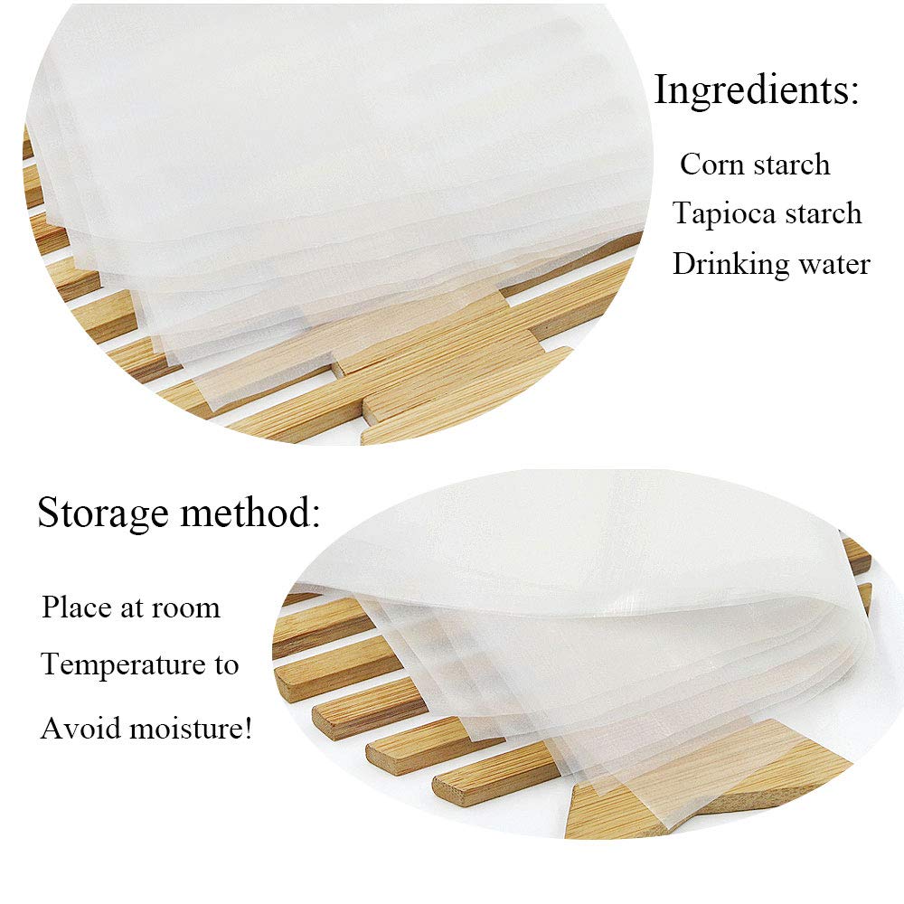 A4 Size 0.35mm 100 Sheet Edible Rectangle Rice and Wafer Paper,9x12.6 inches for candy packaging or food decoration