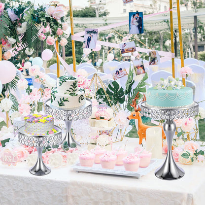 Cupcake Stands 3 Pcs Crystal Cake Stands Set Cake Holder Mirror Plates Wedding Generic Cupcake Stand Cupcake Holders Cup Cake Stand Cupcake Tray Cupcake Holder Stand
