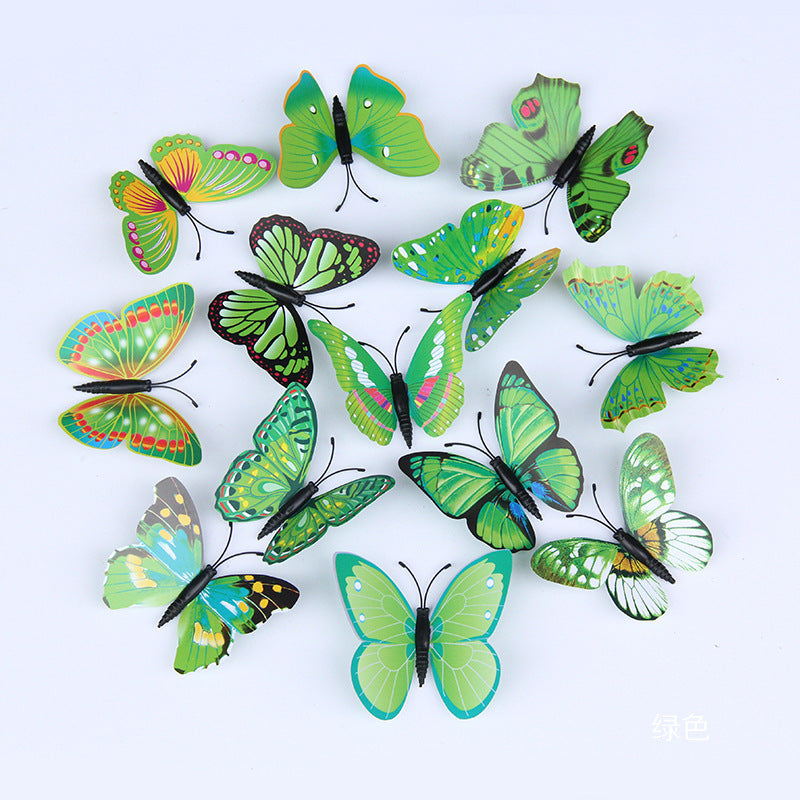 Small Butterfly Wall Stickers – Single-Layer Realistic Butterflies, Creative Magnetic Fridge Decals for Home, Garden & Gift Ideas