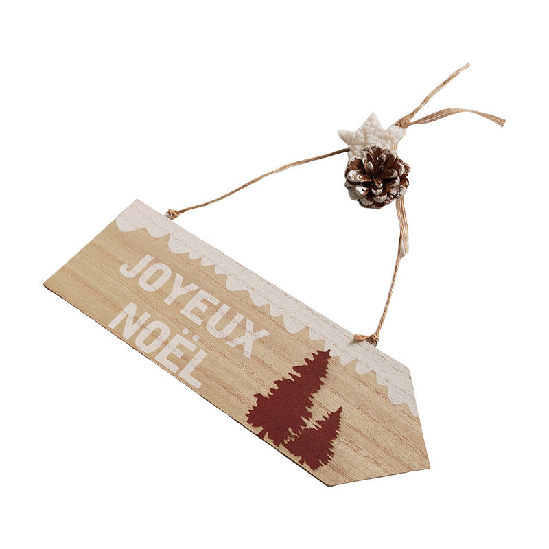 Christmas Wooden Ornaments Set – Hand-Painted "Joyeux Noël" Wooden Hanging Decor for Christmas Tree, Holiday Home Decor, Festive Gift
