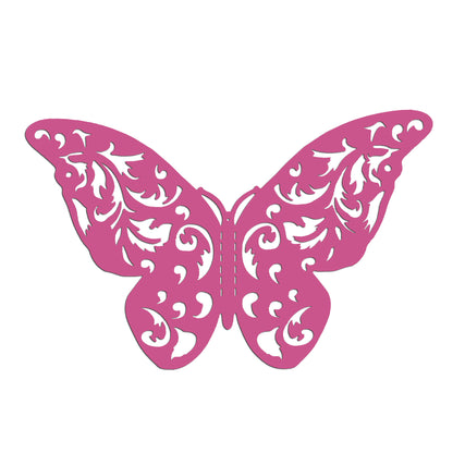 Black 3D Hollow-Out Butterfly Wall Stickers - Bulk Pack for Living Room Decor, Wedding & Holiday Party Decoration