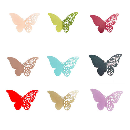 12pcs 3D Pearl-Embossed Butterfly Wall Decals - Elegant Hollow-Out Design for Wedding/Party Decor, Bedroom & Living Room Wall Art (Self-Adhesive, Reusable, Luxury Home Decor)
