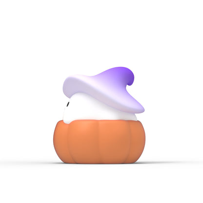 Cute Pumpkin Witch Night Light for Kids, Kawaii Halloween Hat Wizard Lamps, 3 Level Dimmable Nursery Nightlight, Rechargeable Silicone Light Up, Cute Stuff Night Light for Baby Kids Teens