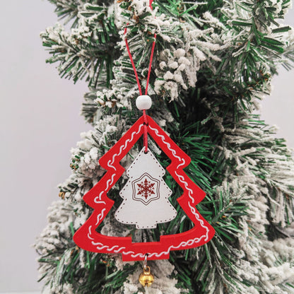 Christmas Wooden Ornaments Set – Angel Wings, Tree Topper Star, Bells & Reindeer – Rustic Holiday Decor for Christmas Tree, Home, and Festive Gifting
