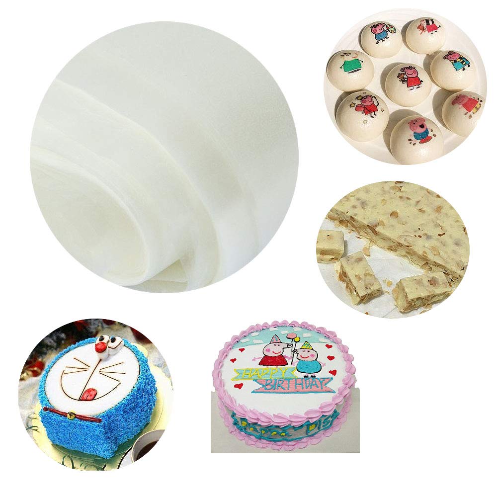A4 Size 0.35mm 100 Sheet Edible Rectangle Rice and Wafer Paper,9x12.6 inches for candy packaging or food decoration