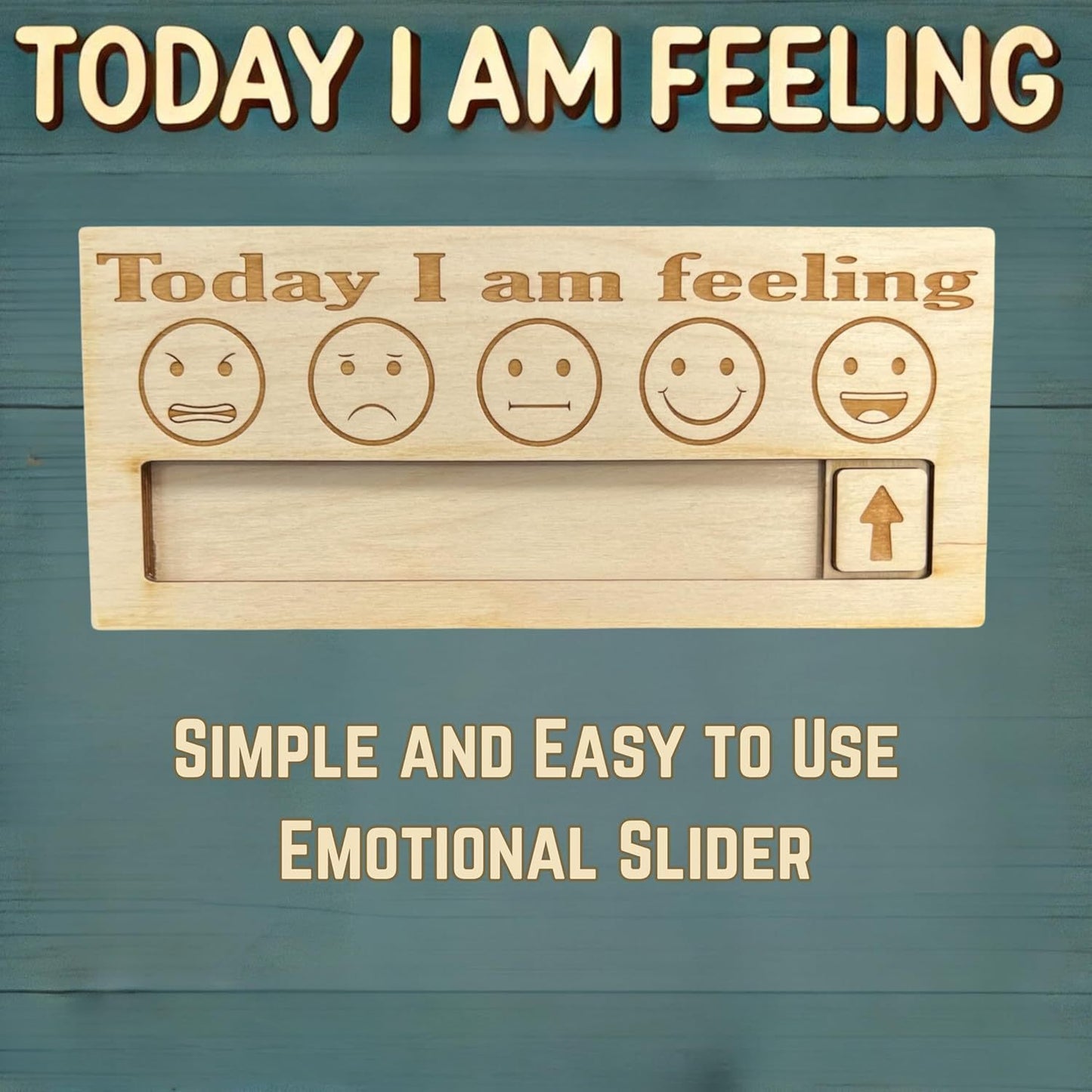 Wooden Emotion Weather Board - Whimsical Desktop Decor & Expressive Gift