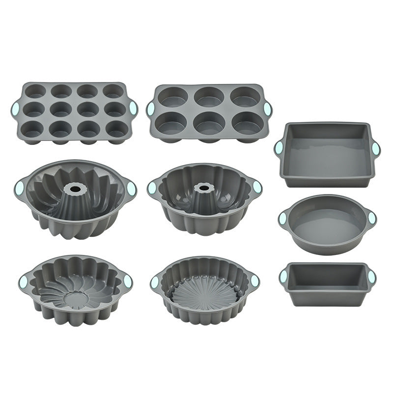 Silicone Baking Set - 9 Cake Molds