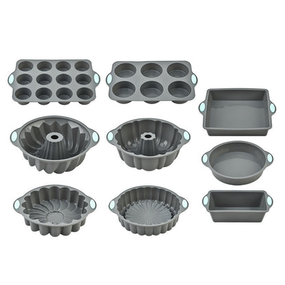 Silicone Baking Set - 9 Cake Molds