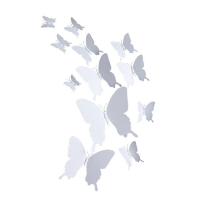 Single-Layer Pack of 12 Wedding Butterflies – Photography-Ready PVC Butterfly Wall Decor, 3D Butterfly Wall Stickers (Paintable)