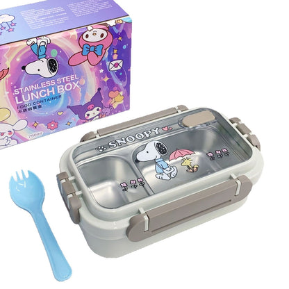 Stainless Steel Bento Box for Students - 3-Layer Insulated Lunch Container with Carrier Bag (Leakproof & Microwave Safe)