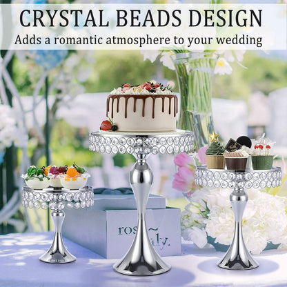 Cupcake Stands 3 Pcs Crystal Cake Stands Set Cake Holder Mirror Plates Wedding Generic Cupcake Stand Cupcake Holders Cup Cake Stand Cupcake Tray Cupcake Holder Stand