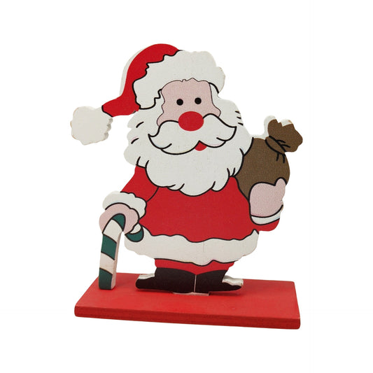 Festive Santa- - Xmas Christmas Tree Snowflake Wood Crafts Xmas Ornaments Display Props Wood Ornaments
