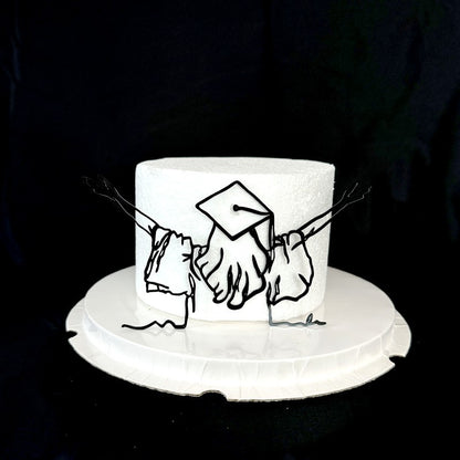 Gold Black Doctorial Hat Graduation Party Cake Toppers Acrylic Congratulations Graduation For Students Graduation Party Cake Decorations
