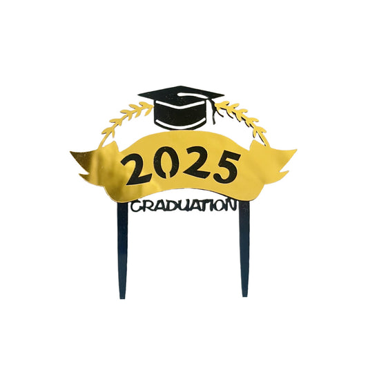 2025 Graduation Cupcake Toppers Glitter Diploma Grad Cap Cake Topper Class of 2025 Cupcake Picks Congrats Grad Cupcake Decorations for Boys Girls Theme Party Supplies Black Gold