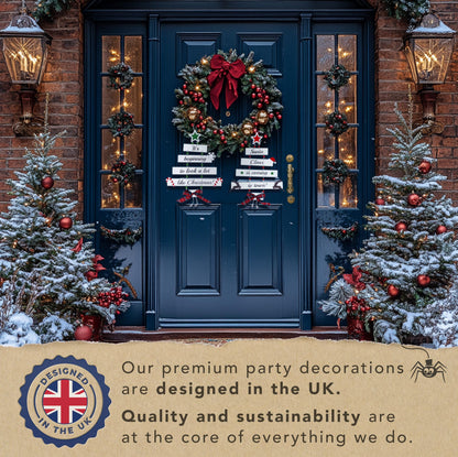 Premium Wooden Christmas Decorations - Small Hanging Indoor Home Decor for Door, Wall, Xmas Tree and Farmhouse