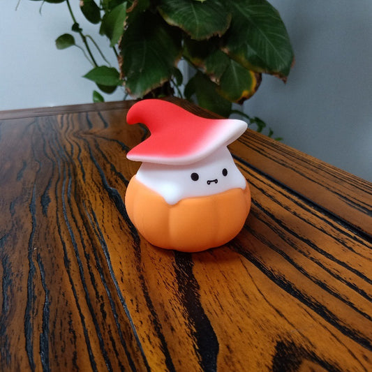 Cute Pumpkin Witch Night Light for Kids, Kawaii Halloween Hat Wizard Lamps, 3 Level Dimmable Nursery Nightlight, Rechargeable Silicone Light Up, Cute Stuff Night Light for Baby Kids Teens