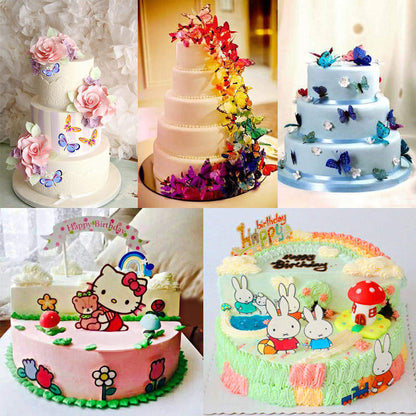 A4 Size 25 Sheets Frosting Sheets Edible Sugar Papers Icing Paper for Cake Decoration 11.7"*8.3 "Cake Decorating Tools