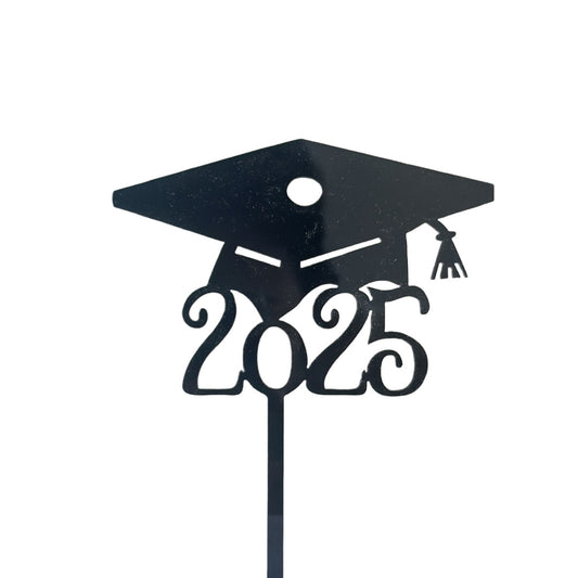 2025 Graduation Cake Topper Black Gold Acrylic Cake Topper Congrats Grad You Did It Congratulations 5 Design Table Centerpiece Sticks Grad Party Food Appetizer Picks for Cake Decor Supplies