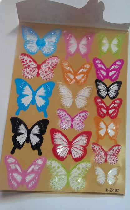 18pcs 3D Butterfly Wall Decals - Premium Dimensional Stickers for Kids' Room & Bedroom Decor (Self-Adhesive, Removable, Creative Background Wall Art)