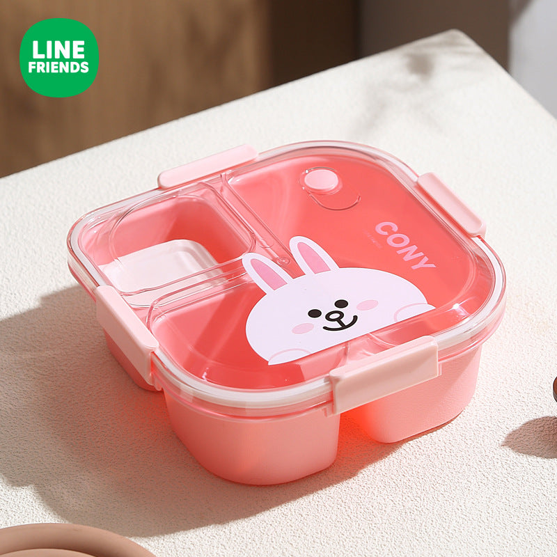 Brown Bear Thermal Lunch Box Set - Insulated 3-Layer Food Container with Carry Bag (Leakproof & Dishwasher Safe)