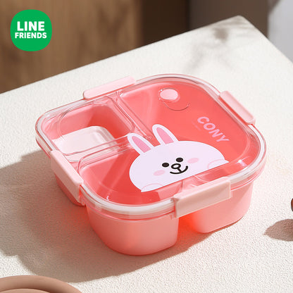Brown Bear Thermal Lunch Box Set - Insulated 3-Layer Food Container with Carry Bag (Leakproof & Dishwasher Safe)