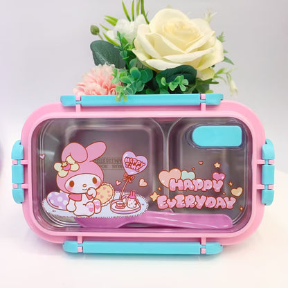 Stainless Steel Bento Box for Students - 3-Layer Insulated Lunch Container with Carrier Bag (Leakproof & Microwave Safe)