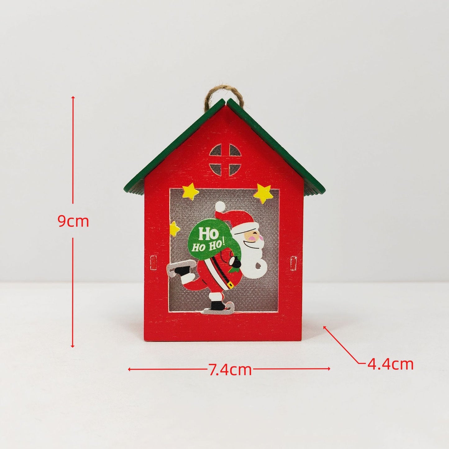 Xmas Glowing House Decor Wooden Led Festival Ornament for Christmas Desktop Decoration Chic and Adorable House for Home Office and Holiday Atmosphere