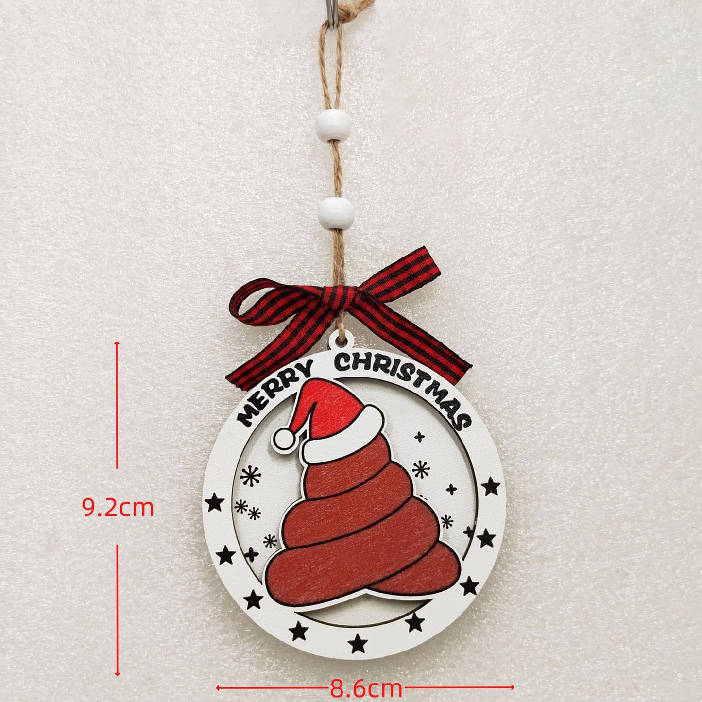 1pc Wooden Christmas Tree Ornaments - Mini House Decorations, Christmas Gift Hangers, Festive Hanging Decor, Pendant Display