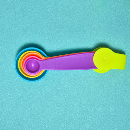 Colorful Measuring Cups and Spoons Set - Precise Kitchen Tools for Baking, Tea Leaves, Sugar with Clear Graduation Marks