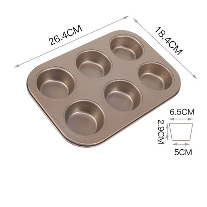 Professional Carbon Steel Cupcake & Muffin Pan - Non-Stick Baking Tray for Repostería, Puddings & Oven Baking