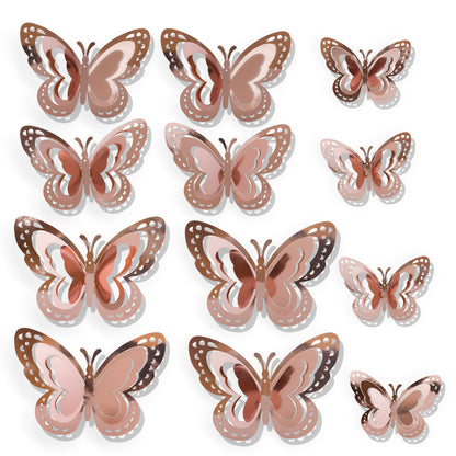 3D Layered Butterfly Wall Stickers – 3-Tier Hollow-Out Design, TEMU’s Bestseller for Living Room & Home Decor