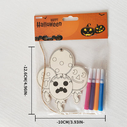 Halloween Crafts for Kids,20 Pieces Halloween Wooden Ornaments Hanging Crafts Wooden Slices for Halloween Decoration DIY Supplies